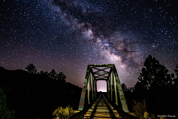 Railroad Bridge Milky Way