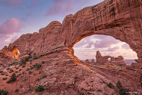 Turret Arch Through Windows Arch
